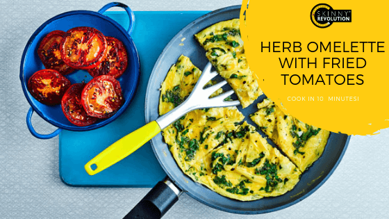 Herb Omelette with Fried Tomatoes Recipe